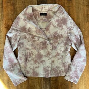 Bagatelle Women's Tie-Dye Blazer - Purple and Cream